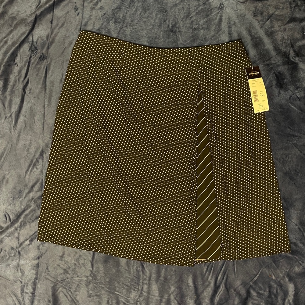 Black and white polka dot skirt